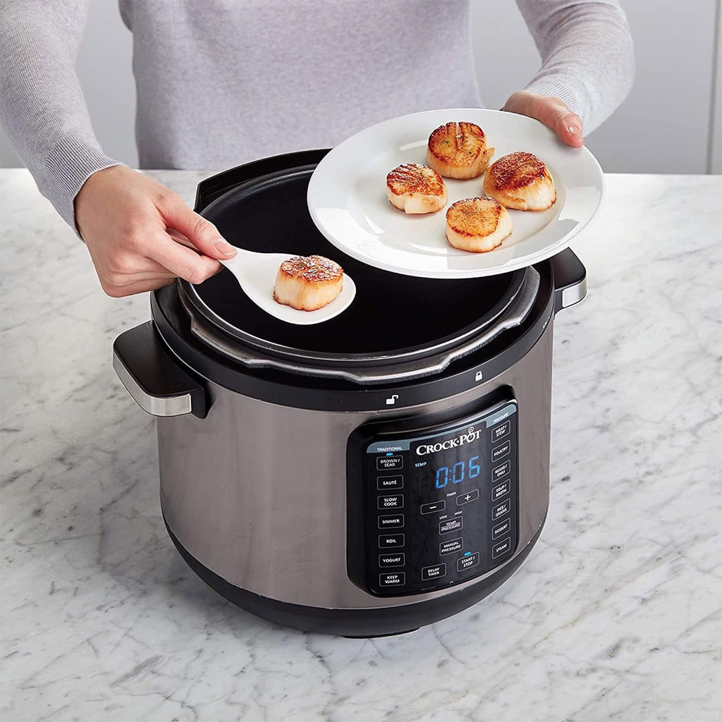 Crock-Pot 8-Quart Programmable Slow Cooker and Pressure Cooker, Black Stainless G80228