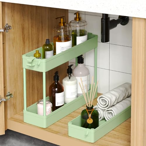 SPACEKEEPER Slim Storage Cart 3 Tier Rolling Utility Cart for Kitchen Bathroom Laundry W793657
