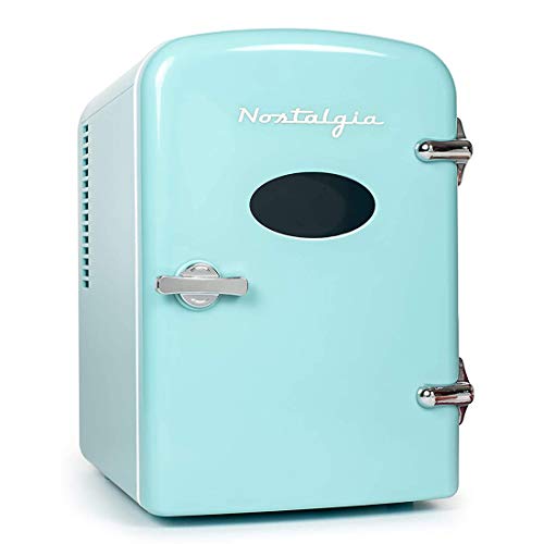 Nostalgia Retro 6-Can Personal Cooling and Heating Mini Refrigerator