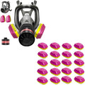 Gas Masks Survival Nuclear and Chemical With Filters 60923 and 40mm Filter Against Dust, Organic Vapor, Gases for Chemical Painting