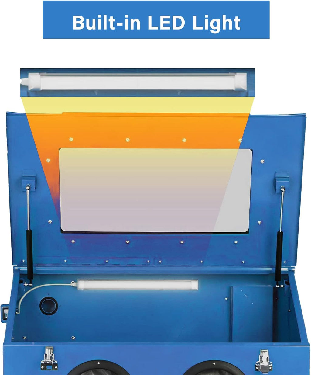 Abrasive Blast Cabinet 90 Gallon with Dust Collection Reclaimer T774