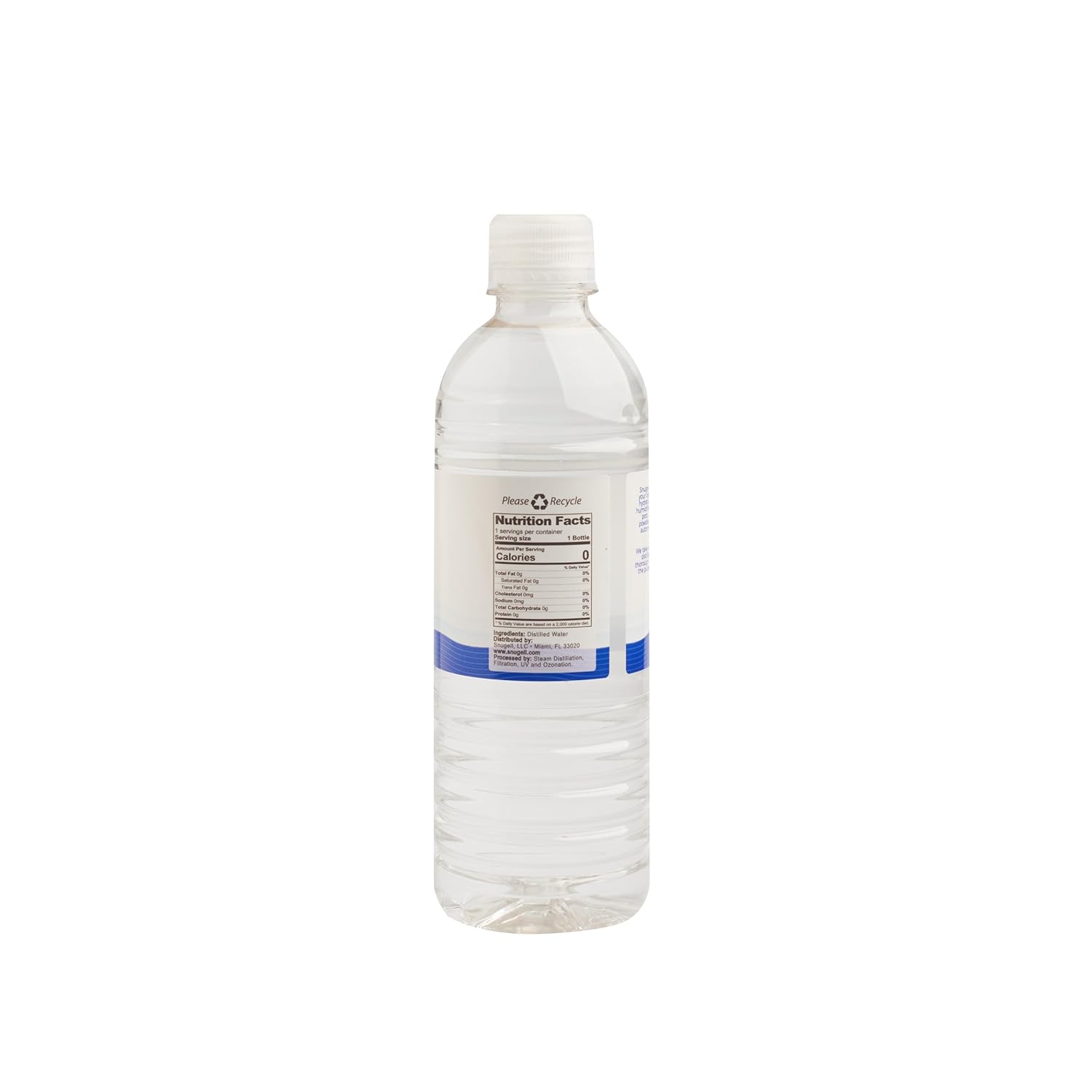 Snugell Distilled Water 16.9 oz Bottles 12-Pack, BPA Free, Made in USA E13910