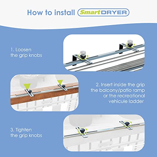 Smartdryer Retractable Clothes Drying Rack for Indoor/Outdoor Use W94920
