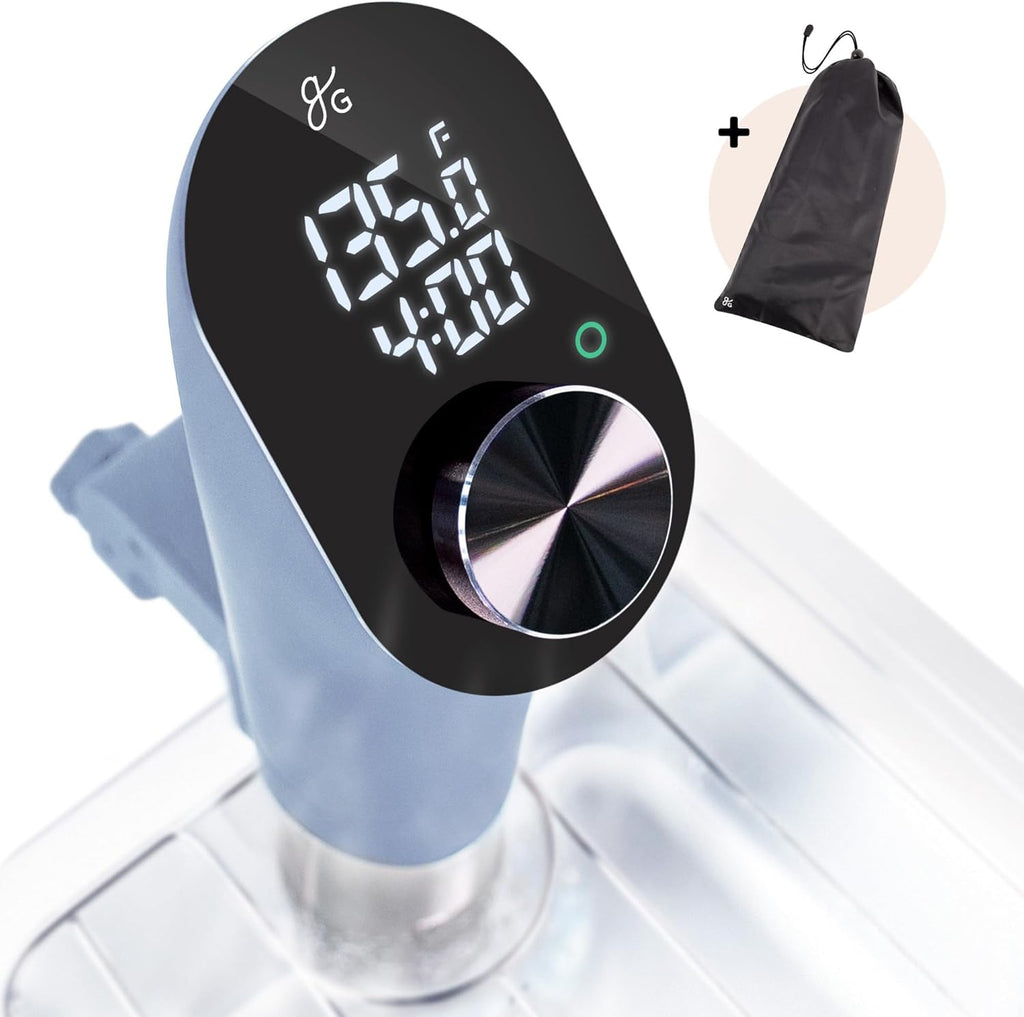 Greater Goods Holiday Sous Vide Bundle with Cooker, Container, and Silicone Weights I566