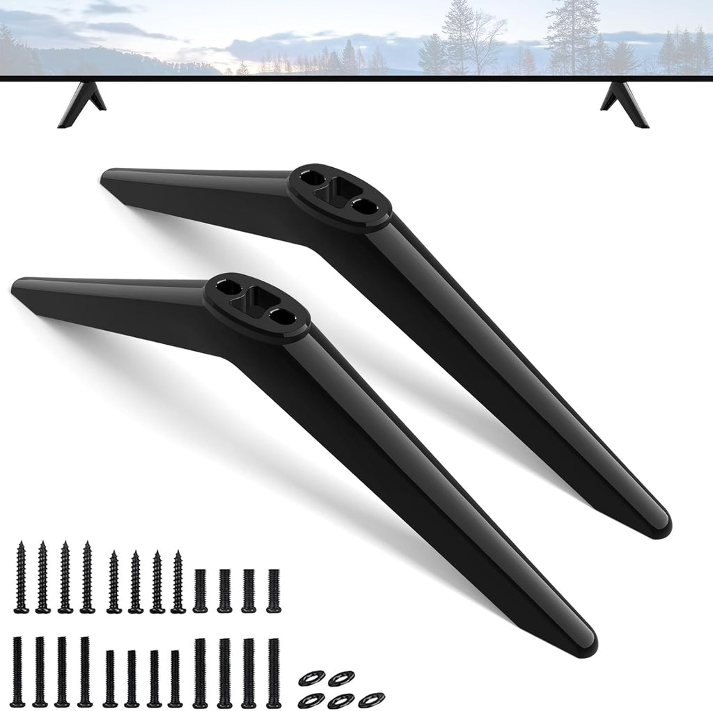TV Stand for Hisense TV Legs Replacement, for Hisense TV Stand 32H5B 39H5D 40H5B 43H4080F 49H6E 50H5D 50R6E 50R7F 55H6E 55R6000E 55R6040F 55R7F 58H6550E 58A6100UW 65H6E with Screws, Black
