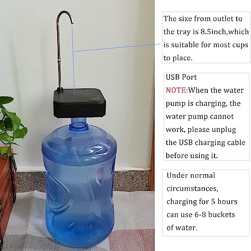 Desktop Water Bottle Dispenser 5 Gallon USB Automatic Pump R368