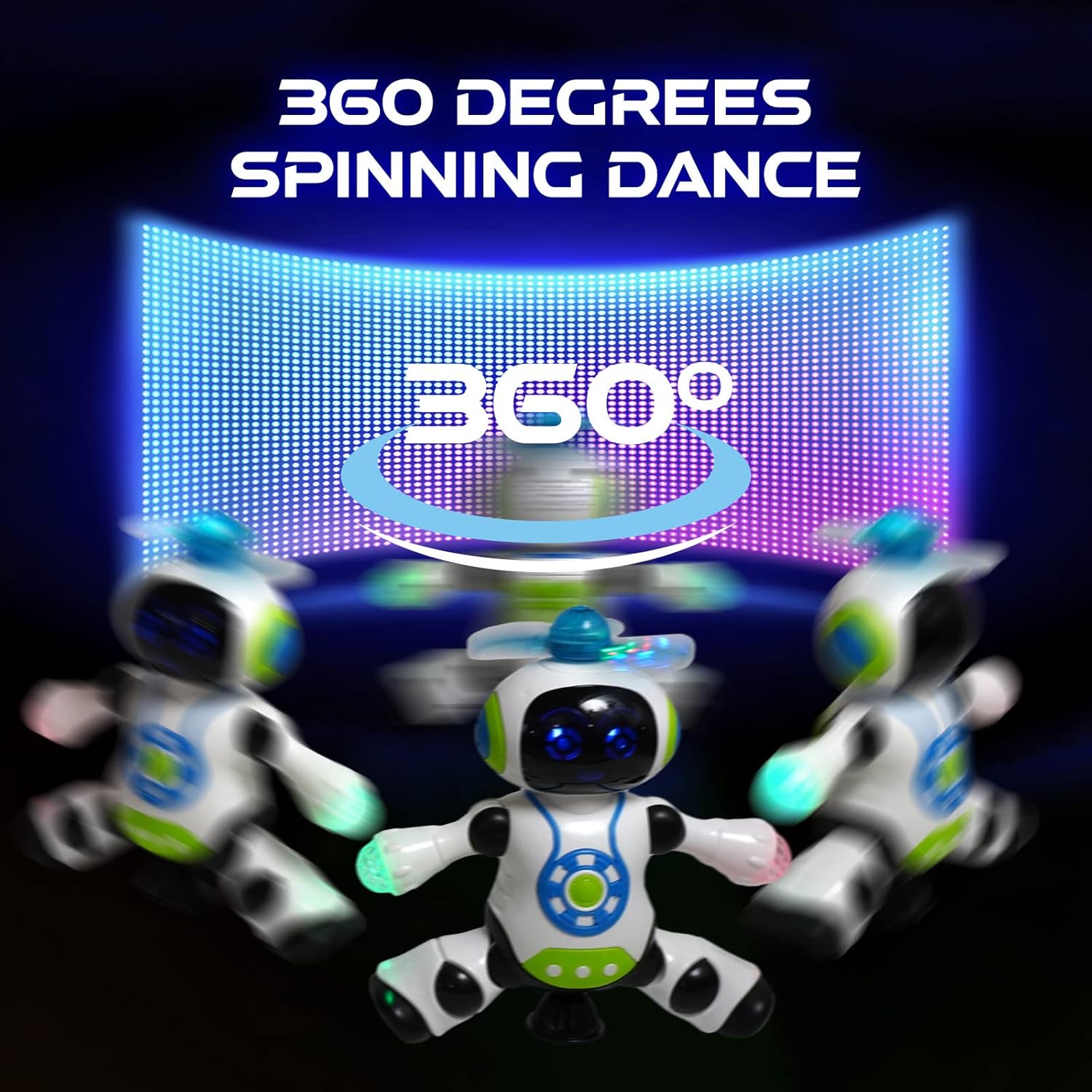 ACED Dancing Robot Toy with LED Lights and Music for Kids S433483