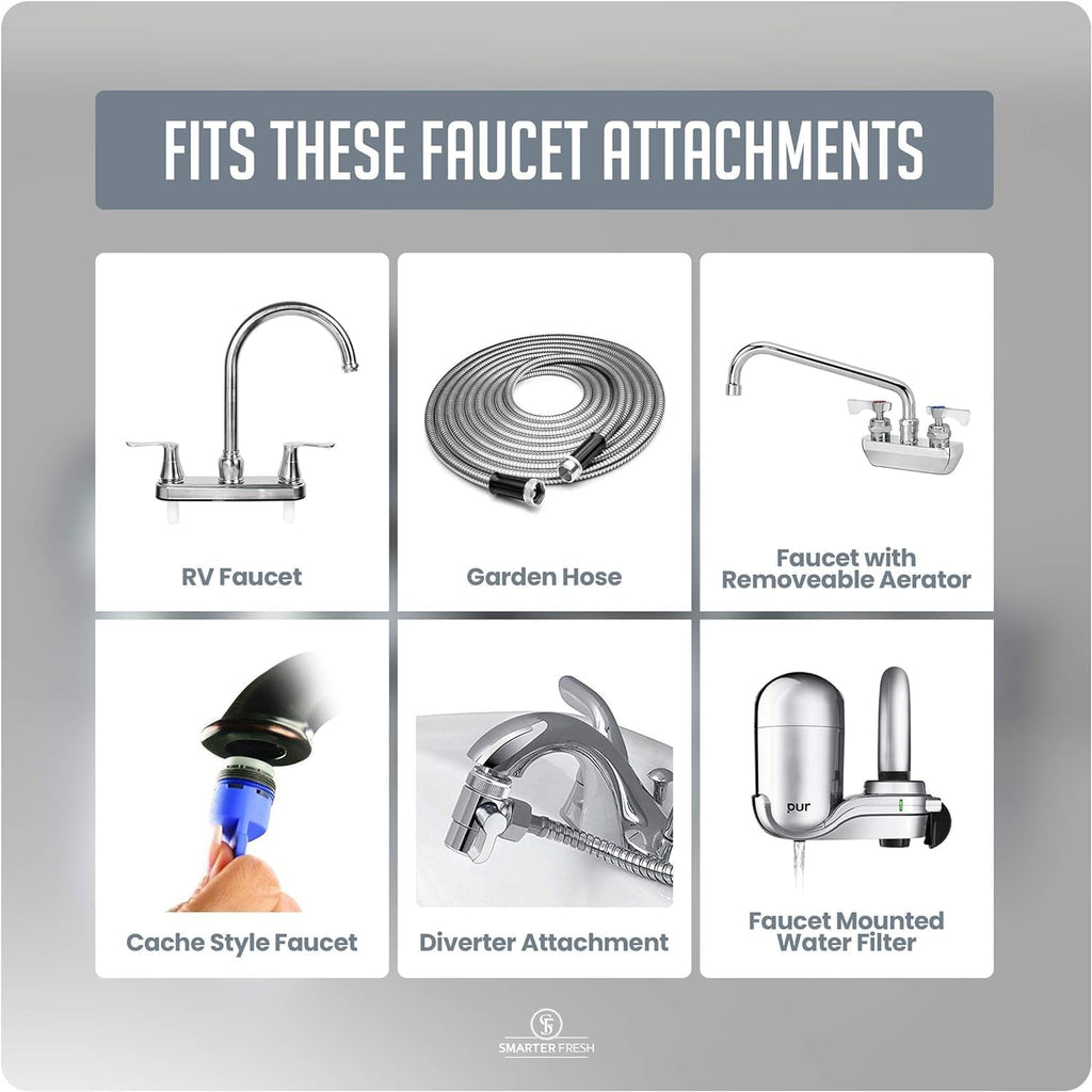 7-Piece Faucet Adapter Kit, Brass Aerator Adapter Set for Garden Hose & Water Filter Z139
