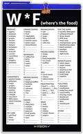 Funny Grocery List Pad with fridge magnet & PEN HOLDER- 50 Sheets, 8.5” x 5.5” meal planner List Notepad for Refrigerator Kitchen and Home GIFT decor to do list cool stuff note pads fridge magnets