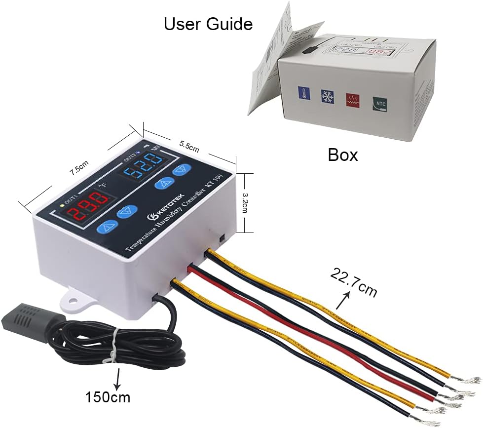 Digital Thermostat Module 120V Heating Cooling Humidification Dehumidification Control I41596