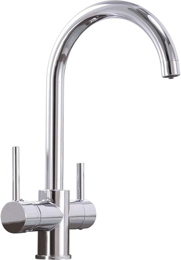 3-Way Kitchen Sink Mixer Tap with Dual Lever and 360° Rotation Q5751