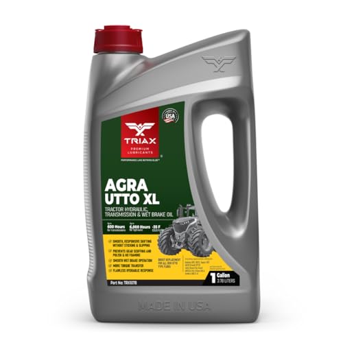 TRIAX Agra UTTO XL, Synthetic Blend Tractor Transmission and Hydraulic Oil, AW 32/46 GL-4, 50% Less Wear, Fully Compatible with John Deere, Kubota, CASE, and More