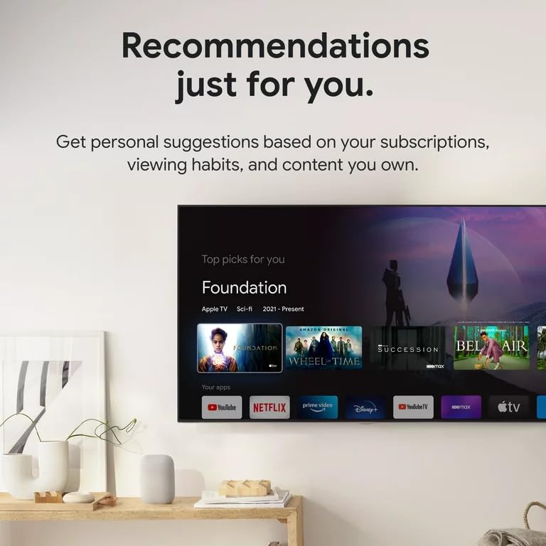 Chromecast with Google TV (HD) Streaming Stick, 1080p, Snow + Accessories P119163