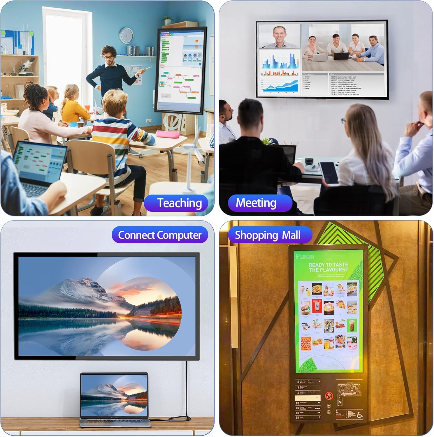 32 inch Capacitive Multi-Touch Industrial Monitor with Speakers, USB, VGA, DVI & HDMI Ports I9647