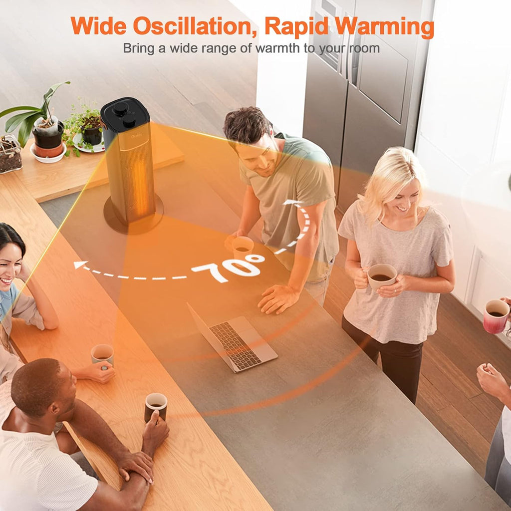 Grelife 18" 1500W Ceramic Space Heater for Indoor Use G5025