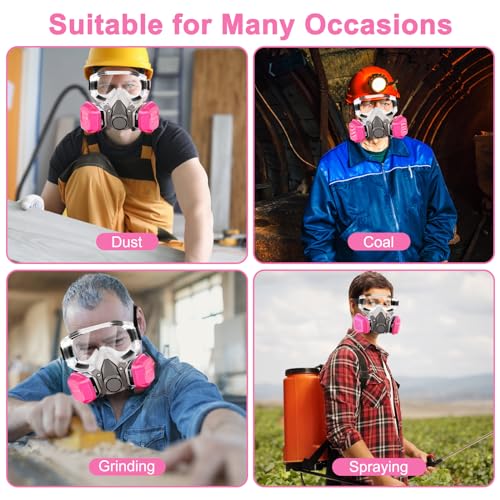 WSYBB Respirator Mask with 60921 Filters, Half Face Gas Mask W365986