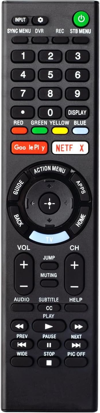 Universal Replacement Remote for Sony-TV-Remote，for Sony-TVs and Sony-Bravia-TVs，for All Sony 4K UHD LED LCD HD Smart TVs-1 PC