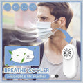 Breathe Cooler Wearable Air Purifier, Mask Clip-on Air Purifier, Personal Wearable Portable Mini Reusable Air Purifiers Mask Fan for Cycling, Running, Outdoor Sports (White) 16x28x64 mm