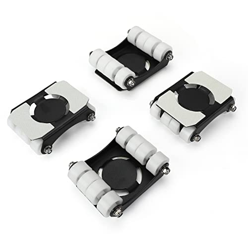 Nellyke Heavy Duty Furniture Lifter 4 Appliance Roller 880 LBS Load Capacity Wheels + Adjustable Height Lifting Tool Lever Suitable Easy Safe Moving Sofas Couch Washer Dryer Refrigerator Bed Drawer Cabinet