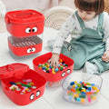 Toy Blocks Sorter Sifter, Cute Portable Storage Brick Box for Lego Blocks, Three Different Size Sorter Perfect for Multiple Building Blocks, Gift for Kids, Teens and Adults