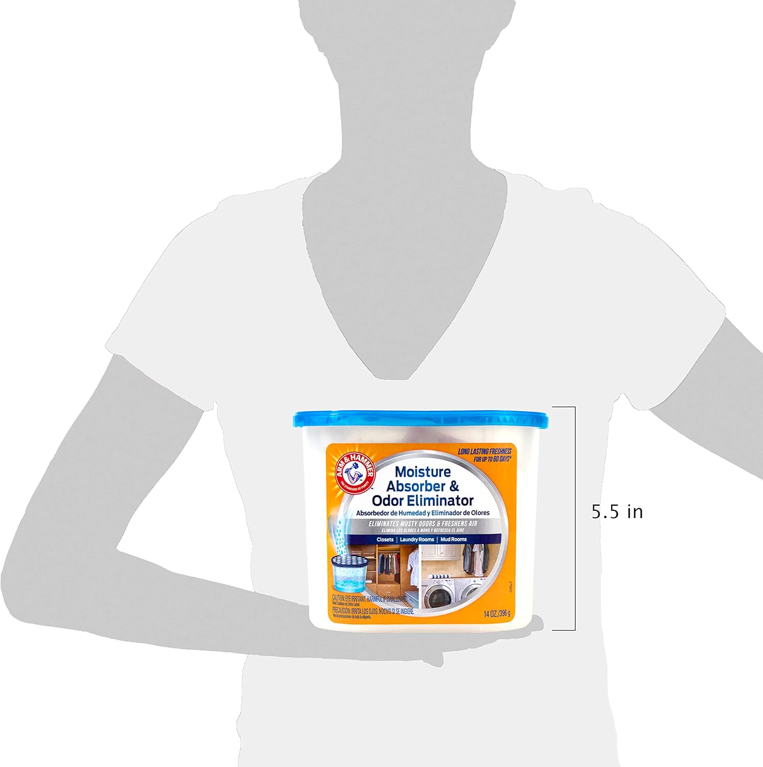 Arm & Hammer Fragrance Free Disposable Moisture Absorber 14 oz. Tub G65124