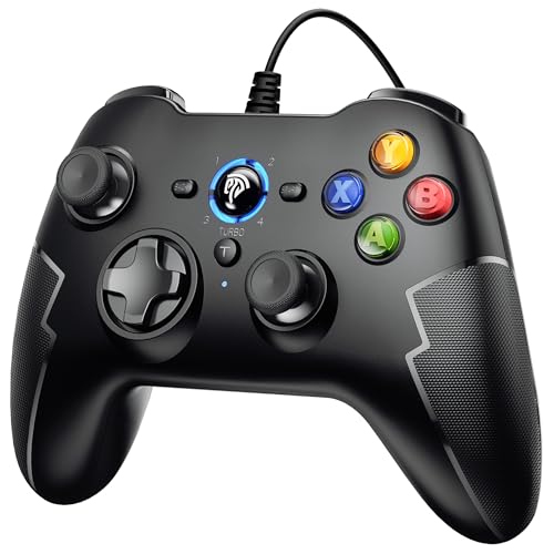 EasySMX Wired Gaming Controller,PC Game Controller Joystick with Dual-Vibration Turbo and Trigger Buttons for Windows PC/ PS3/ Android TV Box/Tesla