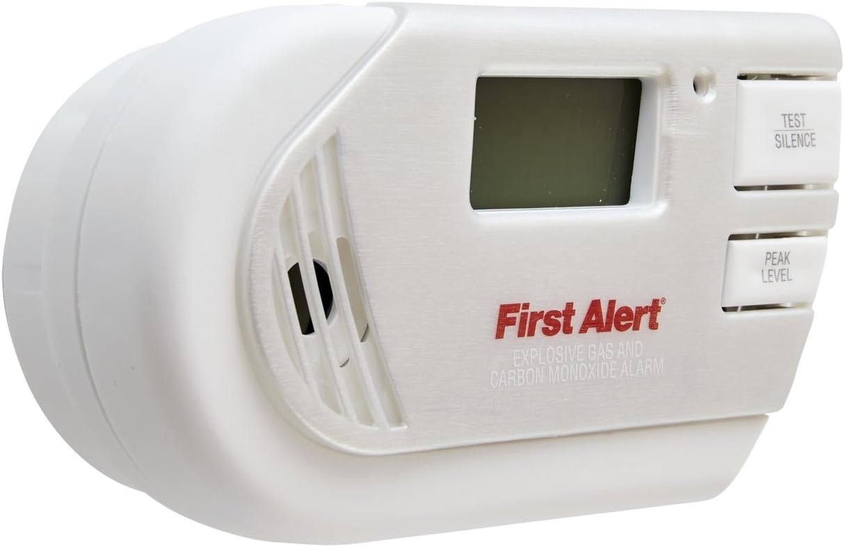 FIRST ALERT Combination Explosive Gas and Carbon Monoxide Alarm with Backlit Digital Display Y595361