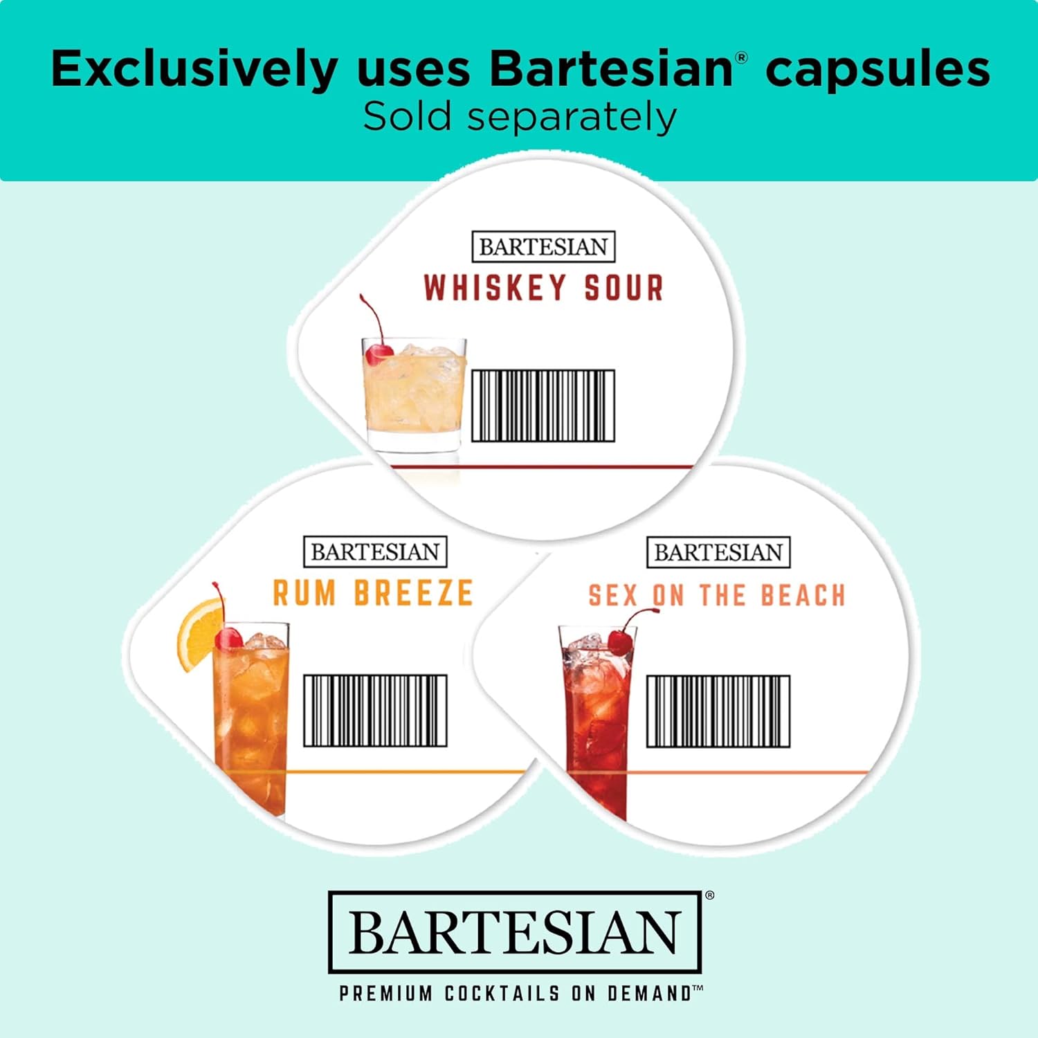 BLACK+DECKER bev Cocktail Maker Machine for Bartesian Capsules B2415