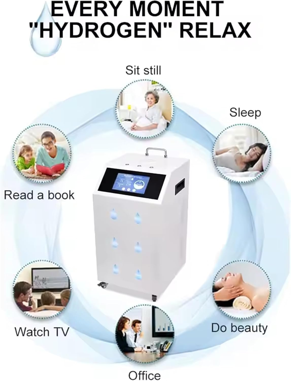 Hydrogen Inhalation Machine with SPE/PEM Tech, 3 Outlet, 99.99% Purity F207073