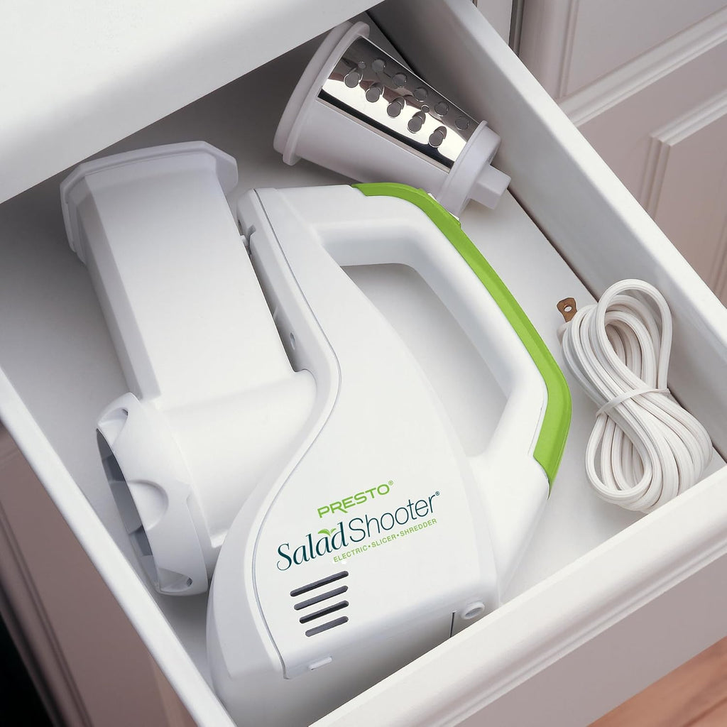 Presto Salad Shooter Electric Slicer/Shredder, White A475