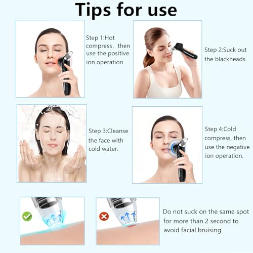 SJIE Blackhead Remover Vacuum Pore Cleaner with Hot & Cold Compress Q943275