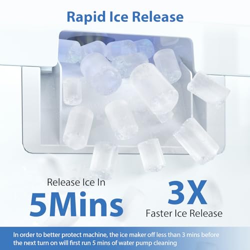 Aeitto Nugget Ice Maker Countertop, 55 lbs/Day, Stainless Steel Q1690