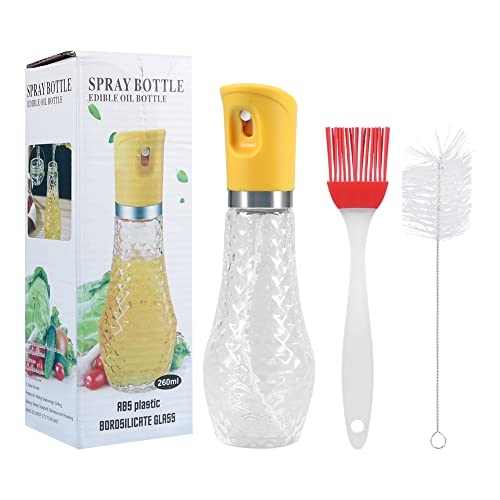 NINEFOX Oil Sprayer for Cooking, 260ml Bottle for Air Fryer, BBQ, Salad C4211