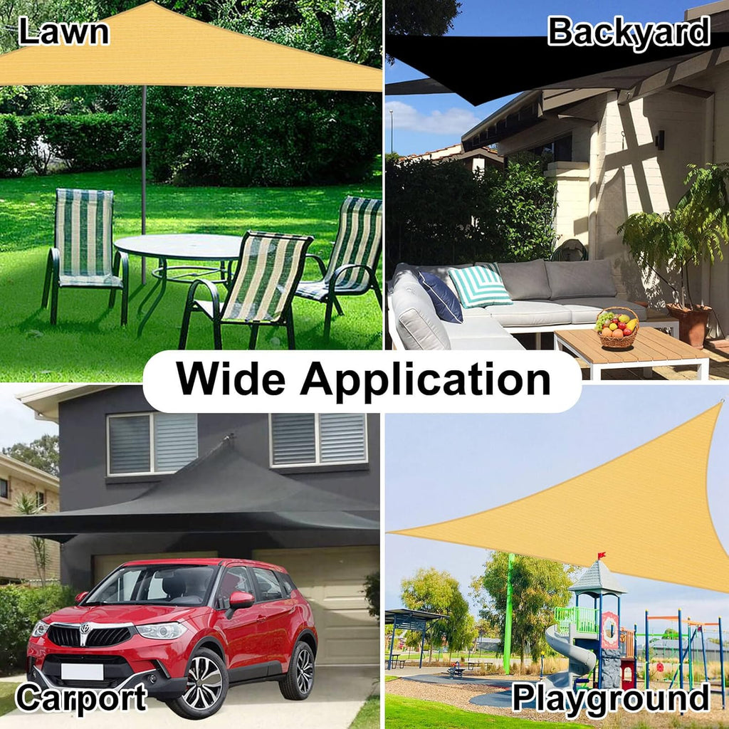OutdoorLines Rectangle Sun Shade Sail 5 x 8 ft Sand O868