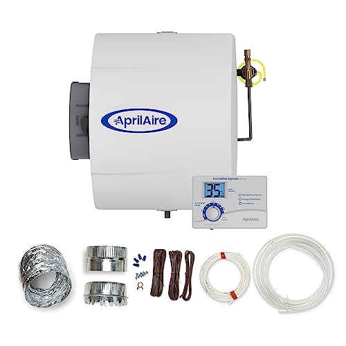 AprilAire 400 Whole-House Humidifier, Automatic Water Saver Furnace Humidifier, Large Capacity Whole-House Humidifier for Homes up to 5,000 Sq. Ft., White