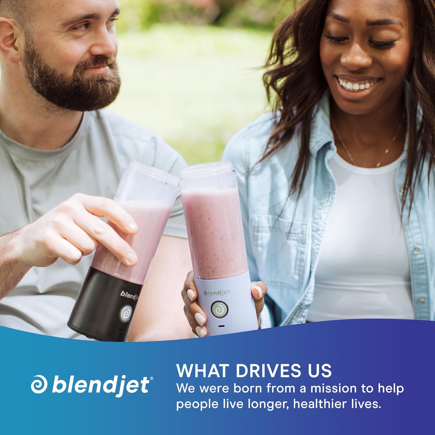 BlendJet 2 Portable Blender for Smoothies & Shakes, 16oz, USB-C Rechargeable, Self-Cleaning, Purple G5992