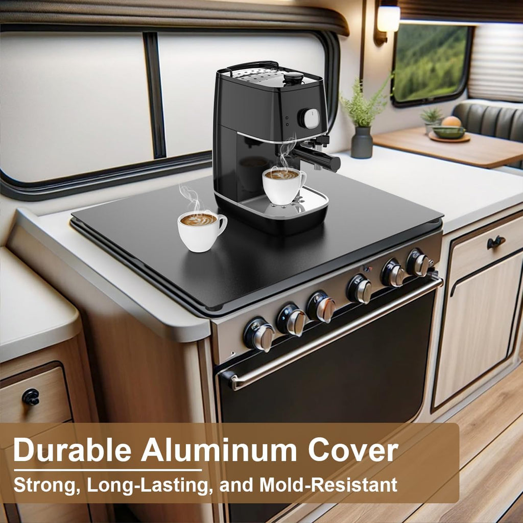 Aluminum RV Stove Top Cover & Gas Burner Board, Non-Slip, 19.6" x 17" Z445927