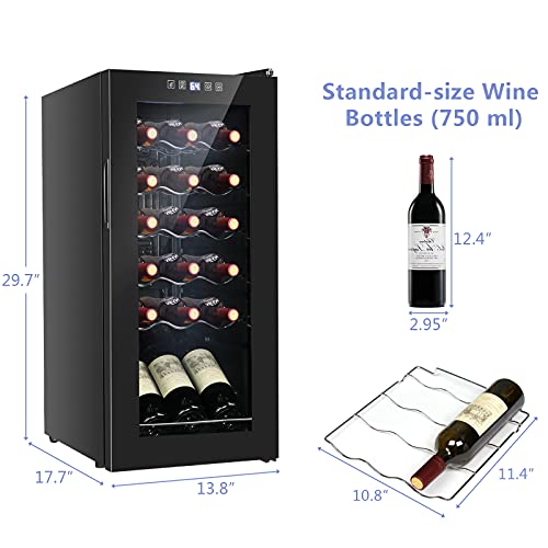LEADZM 18/28 Bottle Freestanding Compressor Wine Fridge U2588