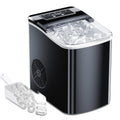 Portable Countertop Ice Maker Machine - Self-Cleaning Ice Makers with Ice Scoop and Basket, 9 Cubes in 8-10 mins, 26 lbs/24 Hours, for Home/Kitchen/Bar/Office/Camping (Black)