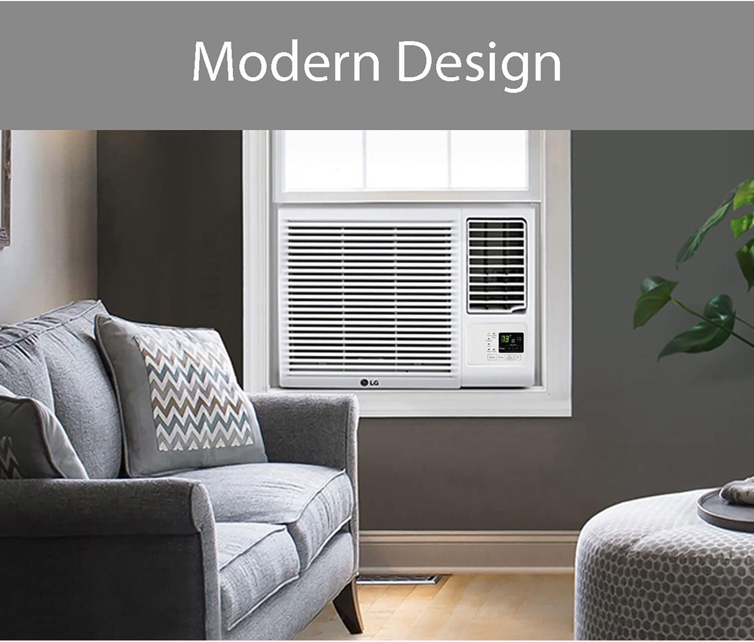 LG 23,000 BTU 230V Window-Mounted Air Conditioner with Supplemental Heat C191