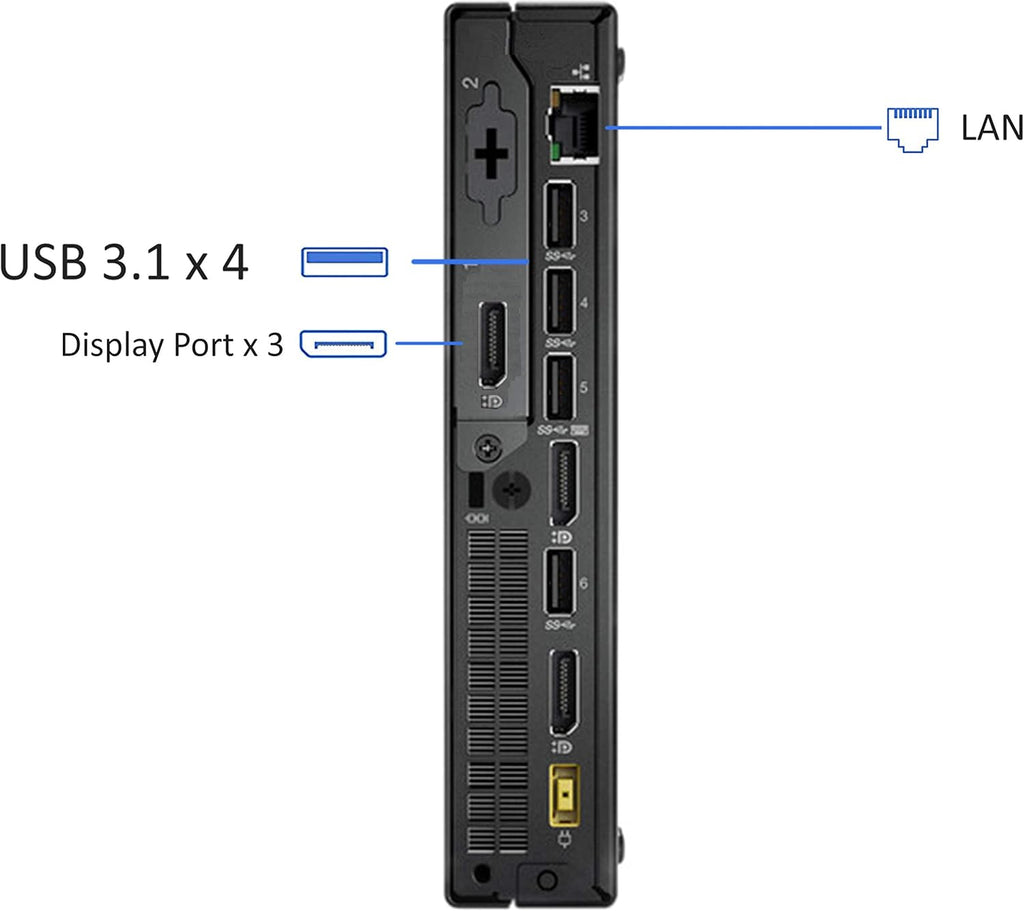Lenovo ThinkCentre M910Q Tiny Desktop, Core i7-6700T, 32GB RAM, 512GB SSD, Windows 10 Pro (Renewed) C42034