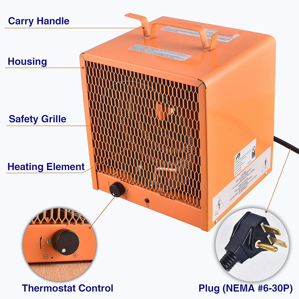 Industrial Heater 240V 4800W Portable Garage Electric Heater with Thermostat Y201232