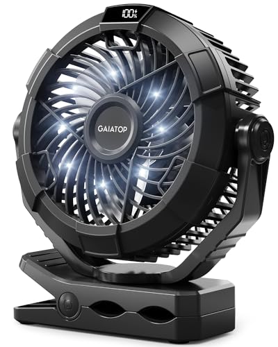 Gaiatop Camping Fan with LED Lights