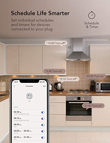 Nooie Alexa Smart Plug, WiFi Smart Outlet with Voice Control, 4 Packs I4672