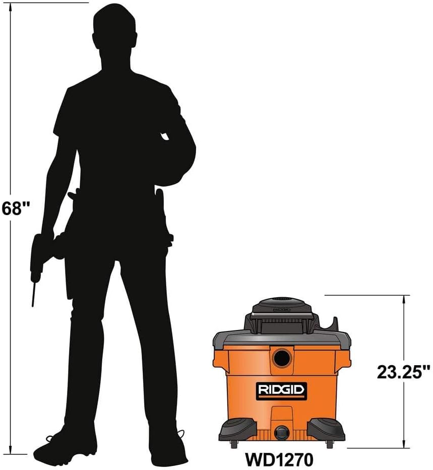 RIDGID 12 Gal. 5.0-Peak HP Wet Dry Vac WD1270 U435