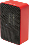 Comfort Zone CZ410RD Low Power 200 Watt Portable Ceramic Desktop Heater w/Fan, Red