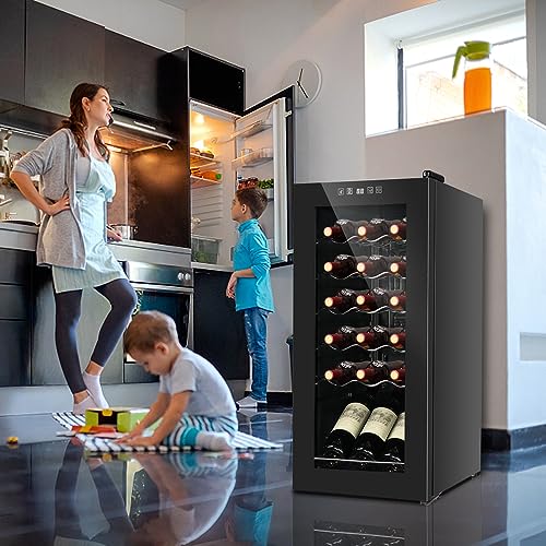 LEADZM 18/28 Bottle Freestanding Compressor Wine Fridge U2588