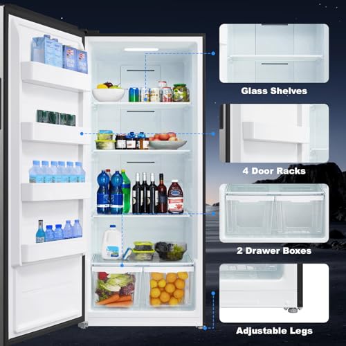 SMETA Upright Freezer 21 cu ft Convertible Refrigerator Freezer T70762