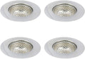 4 Pcs 1.5-Inch Filter Diameter Kitchen Sink Strainer, Stainless Steel Drain Basket Filter with Large Wide Rim 2.8-inch Diameter & 0.5-Inch Depth