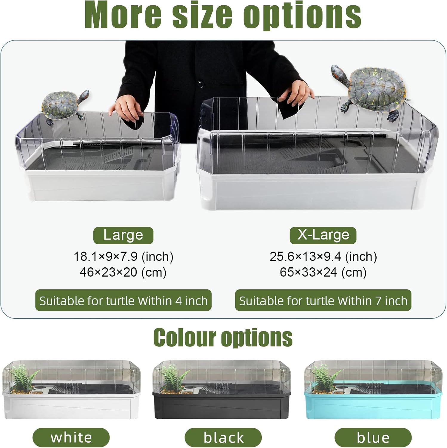 Turtle Aquarium Tank Kit with Water Filter and Anti-Escape Fence I66608